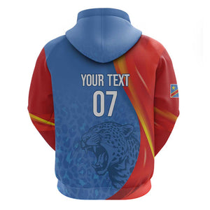 DR Congo Football 2026 Custom Zip Hoodie Les Leopards - Glory Upon Glory - African Pride