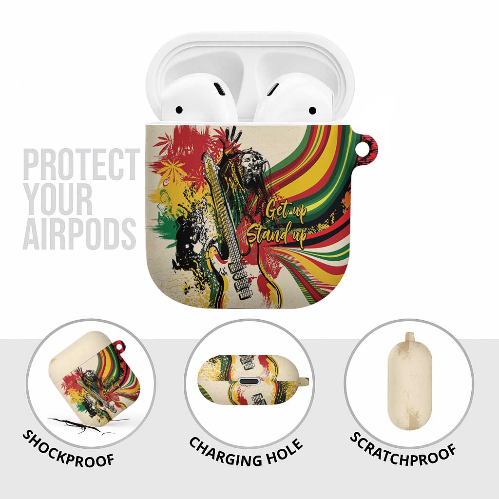 Reggae Soul B.Marley Grungy AirPods Case Get Up Stand Up - African Pride
