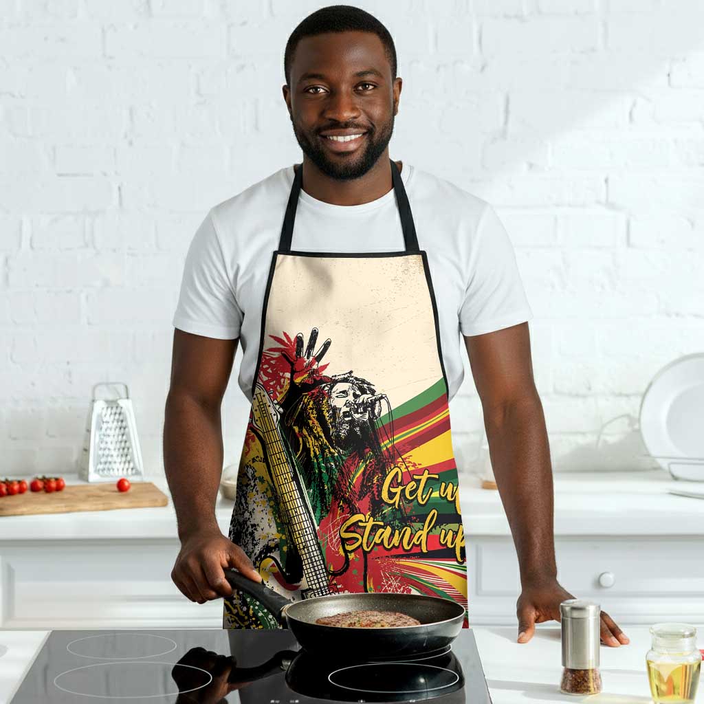 Reggae Soul B.Marley Grungy Apron Get Up Stand Up - African Pride
