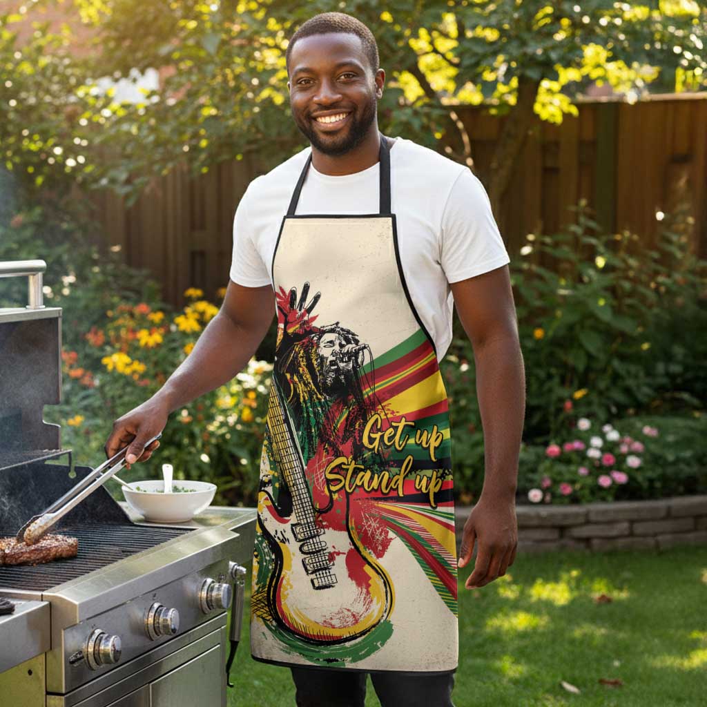 Reggae Soul B.Marley Grungy Apron Get Up Stand Up - African Pride