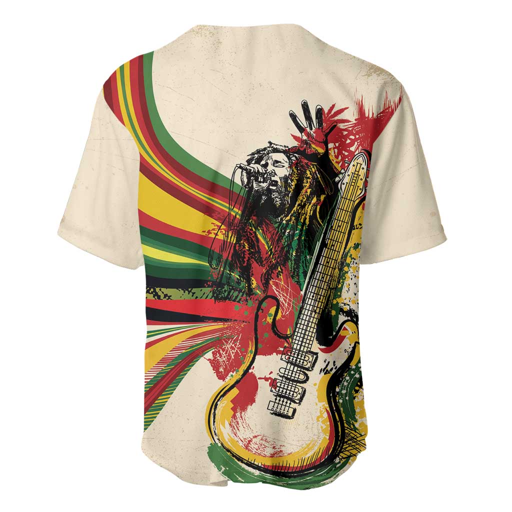 Reggae Soul B.Marley Grungy Baseball Jersey Get Up Stand Up - African Pride