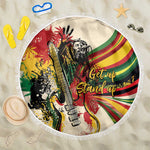 Reggae Soul B.Marley Grungy Beach Blanket Get Up Stand Up - African Pride
