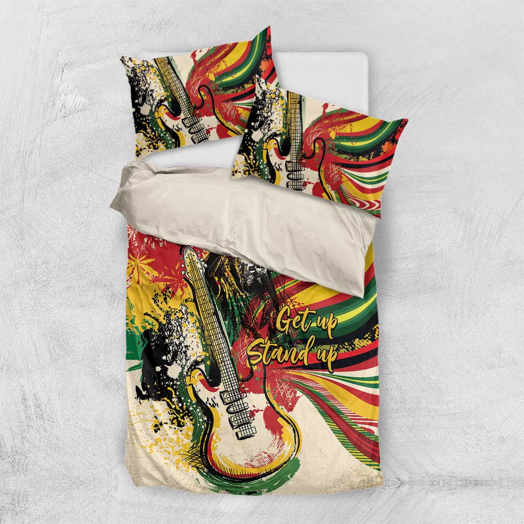 Reggae Soul B.Marley Grungy Bedding Set Get Up Stand Up - African Pride