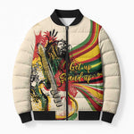 Reggae Soul B.Marley Grungy Bomber Puffer Jacket Get Up Stand Up - African Pride