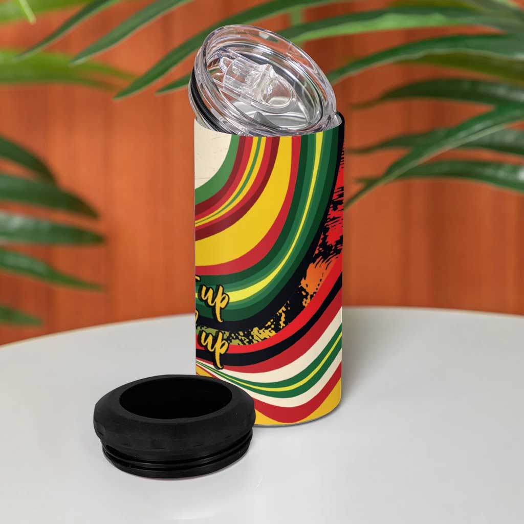 Reggae Soul B.Marley Grungy 4 in 1 Can Cooler Tumbler Get Up Stand Up - African Pride