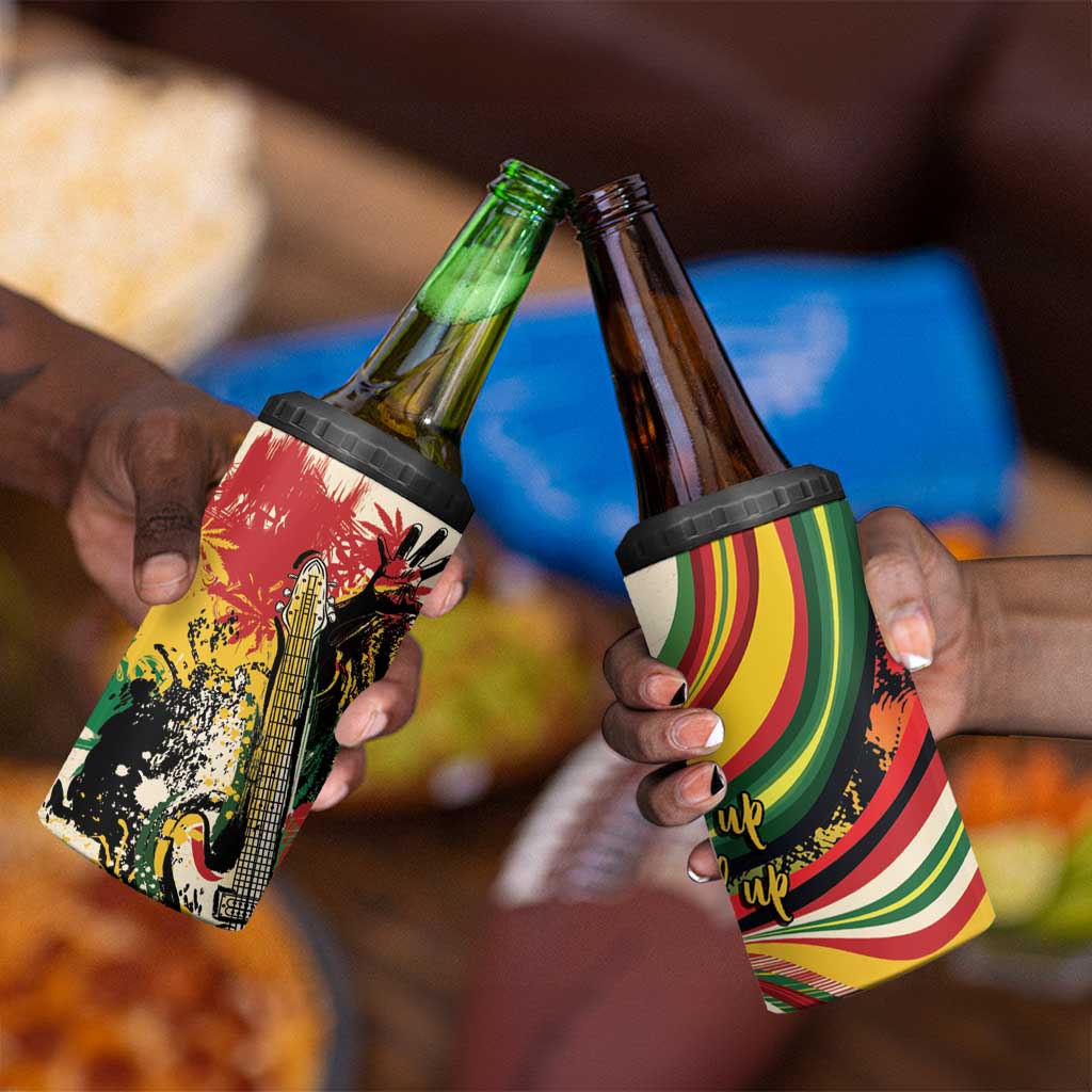 Reggae Soul B.Marley Grungy 4 in 1 Can Cooler Tumbler Get Up Stand Up - African Pride