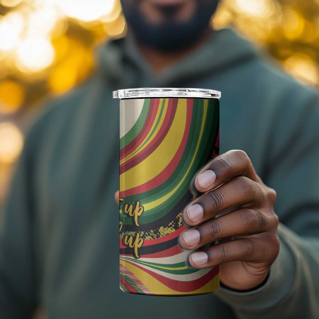 Reggae Soul B.Marley Grungy 4 in 1 Can Cooler Tumbler Get Up Stand Up - African Pride