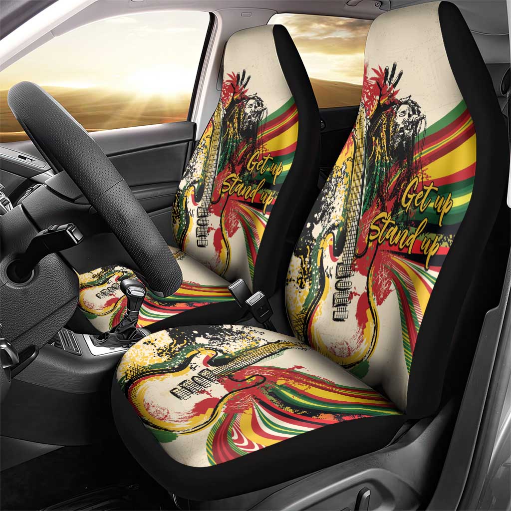 Reggae Soul B.Marley Grungy Car Seat Cover Get Up Stand Up - African Pride