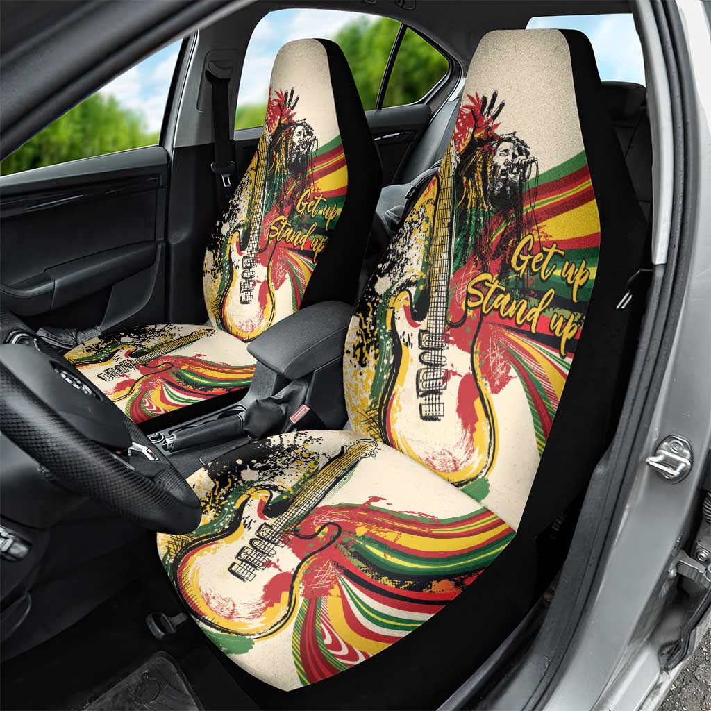Reggae Soul B.Marley Grungy Car Seat Cover Get Up Stand Up - African Pride