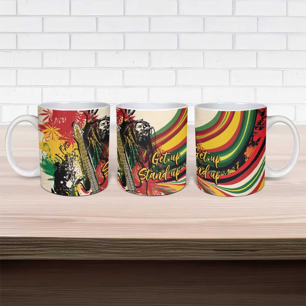 Reggae Soul B.Marley Grungy Ceramic Mug Get Up Stand Up - African Pride