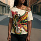 Reggae Soul B.Marley Grungy Cross Shoulder Shirt Get Up Stand Up - African Pride
