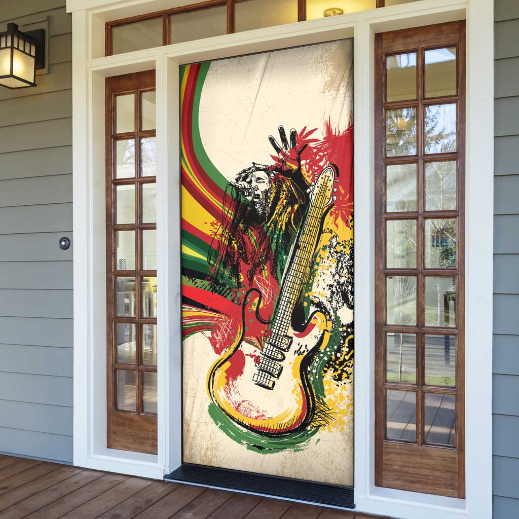 Reggae Soul B.Marley Grungy Door Cover Get Up Stand Up - African Pride