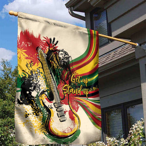 Reggae Soul B.Marley Grungy Garden Flag Get Up Stand Up - African Pride