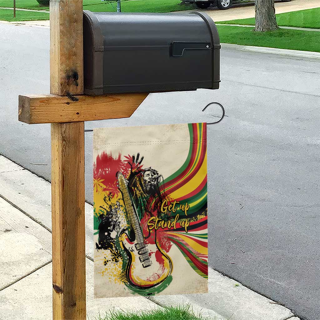 Reggae Soul B.Marley Grungy Garden Flag Get Up Stand Up - African Pride