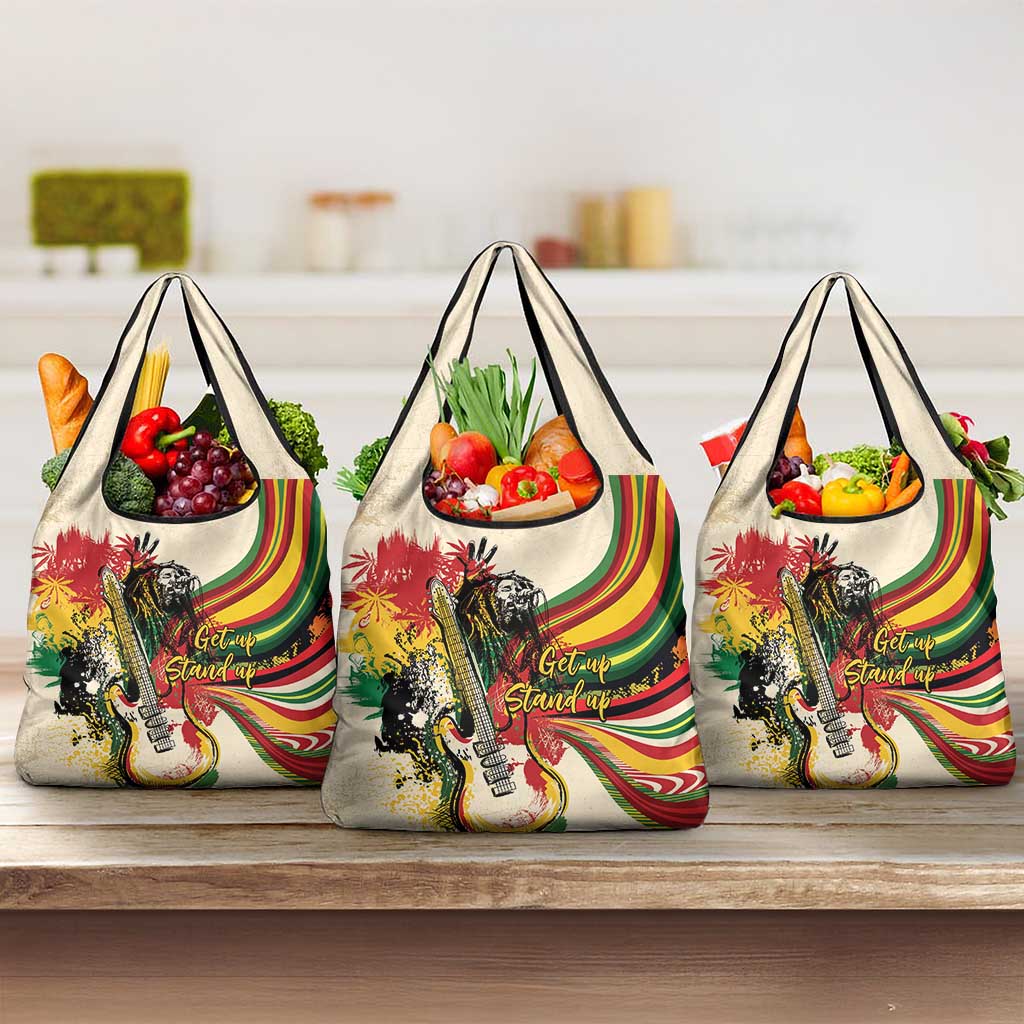 Reggae Soul B.Marley Grungy Grocery Bag Get Up Stand Up - African Pride