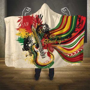 Reggae Soul B.Marley Grungy Hooded Blanket Get Up Stand Up - African Pride