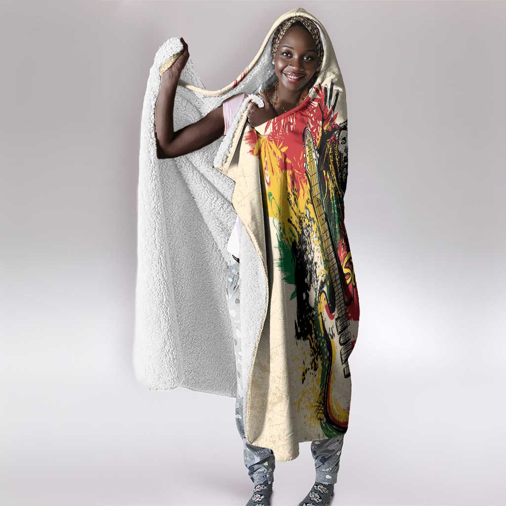Reggae Soul B.Marley Grungy Hooded Blanket Get Up Stand Up - African Pride