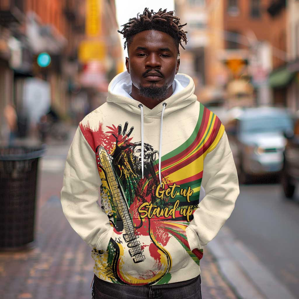 Reggae Soul B.Marley Grungy Hoodie Get Up Stand Up - African Pride