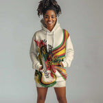 Reggae Soul B.Marley Grungy Hoodie Dress Get Up Stand Up - African Pride