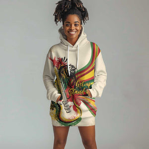 Reggae Soul B.Marley Grungy Hoodie Dress Get Up Stand Up - African Pride