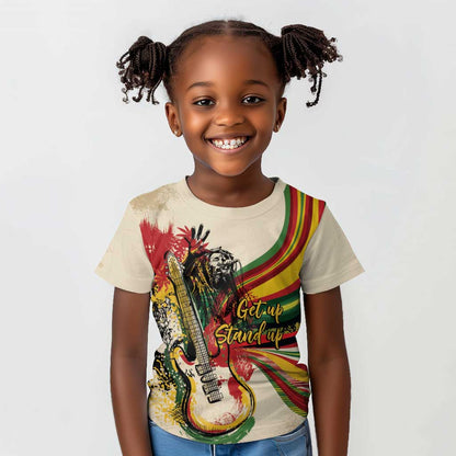 Reggae Soul B.Marley Grungy Kid T shirt Get Up Stand Up - African Pride