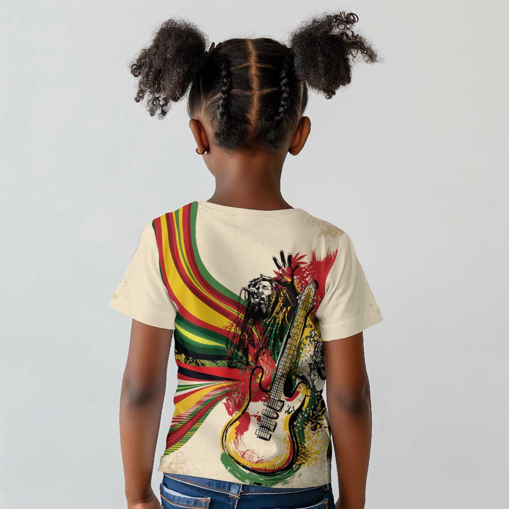 Reggae Soul B.Marley Grungy Kid T shirt Get Up Stand Up - African Pride
