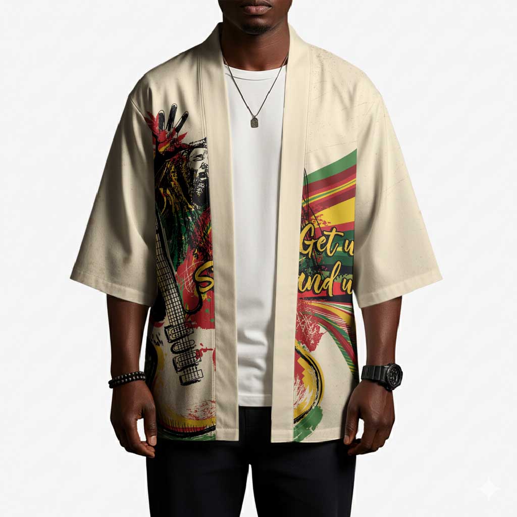 Reggae Soul B.Marley Grungy Kimono Get Up Stand Up - African Pride