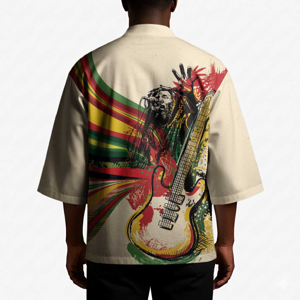 Reggae Soul B.Marley Grungy Kimono Get Up Stand Up - African Pride