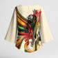 Reggae Soul B.Marley Grungy Kimono Sleeve Blouse Get Up Stand Up - African Pride