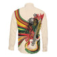 Reggae Soul B.Marley Grungy Long Sleeve Button Shirt Get Up Stand Up - African Pride