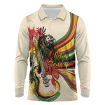 Reggae Soul B.Marley Grungy Long Sleeve Polo Shirt Get Up Stand Up - African Pride