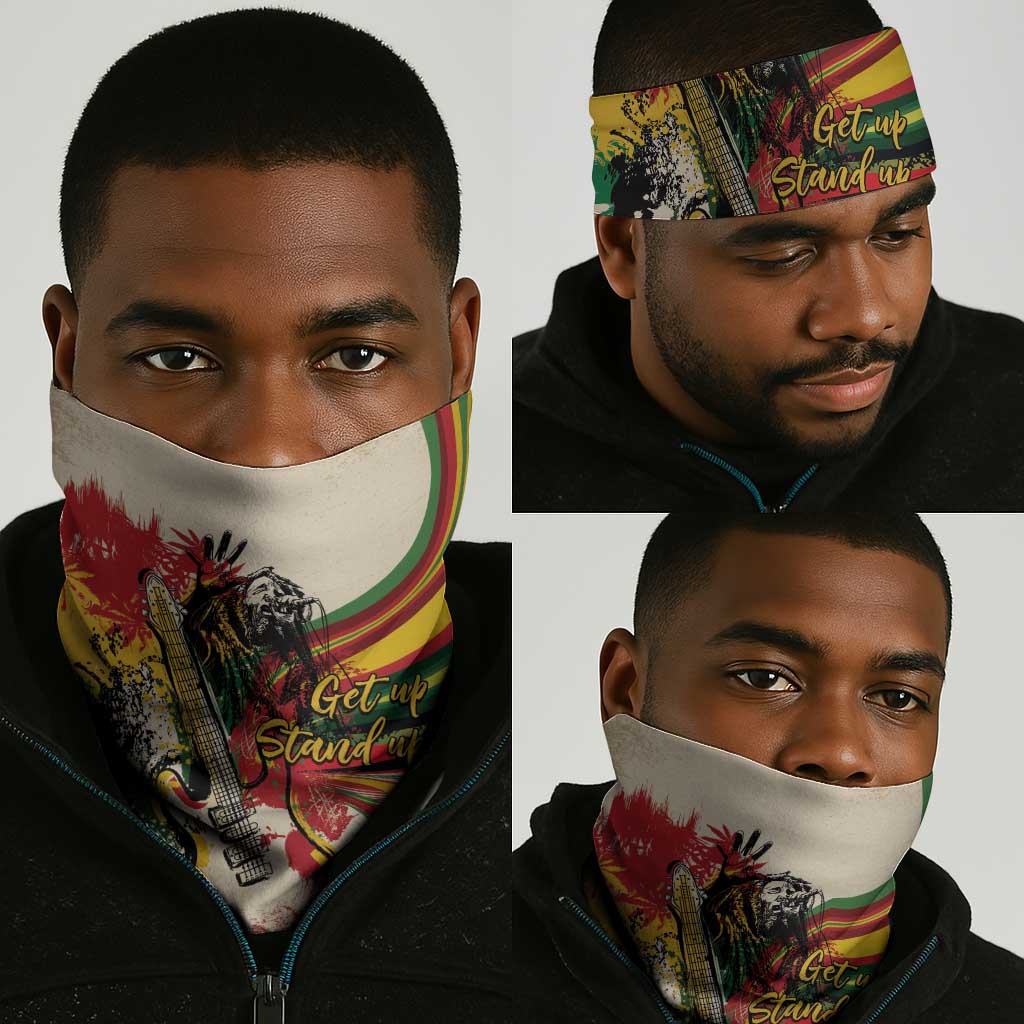 Reggae Soul B.Marley Grungy Neck Gaiter Get Up Stand Up - African Pride