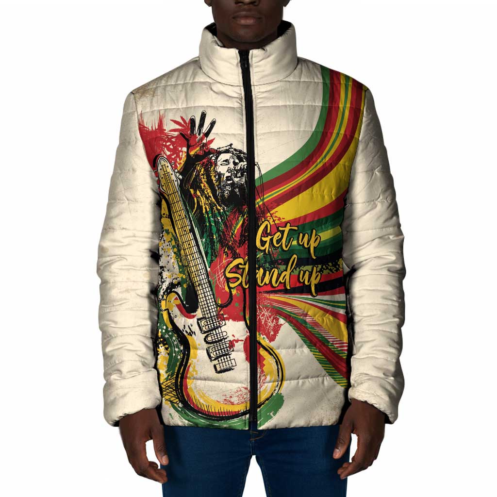 Reggae Soul B.Marley Grungy Padded Jacket Get Up Stand Up - African Pride