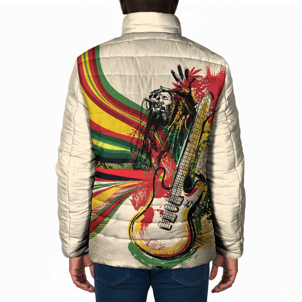 Reggae Soul B.Marley Grungy Padded Jacket Get Up Stand Up - African Pride