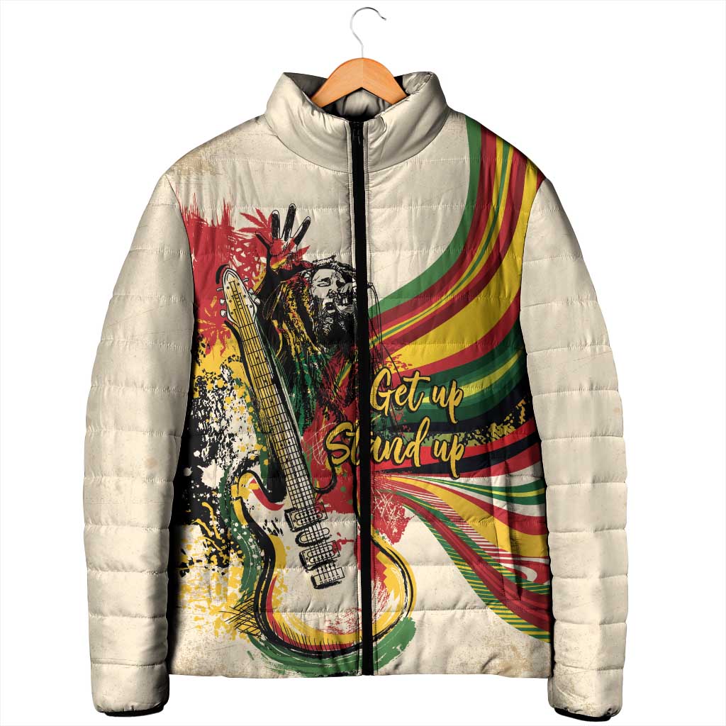 Reggae Soul B.Marley Grungy Padded Jacket Get Up Stand Up - African Pride
