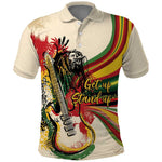 Reggae Soul B.Marley Grungy Polo Shirt Get Up Stand Up - African Pride