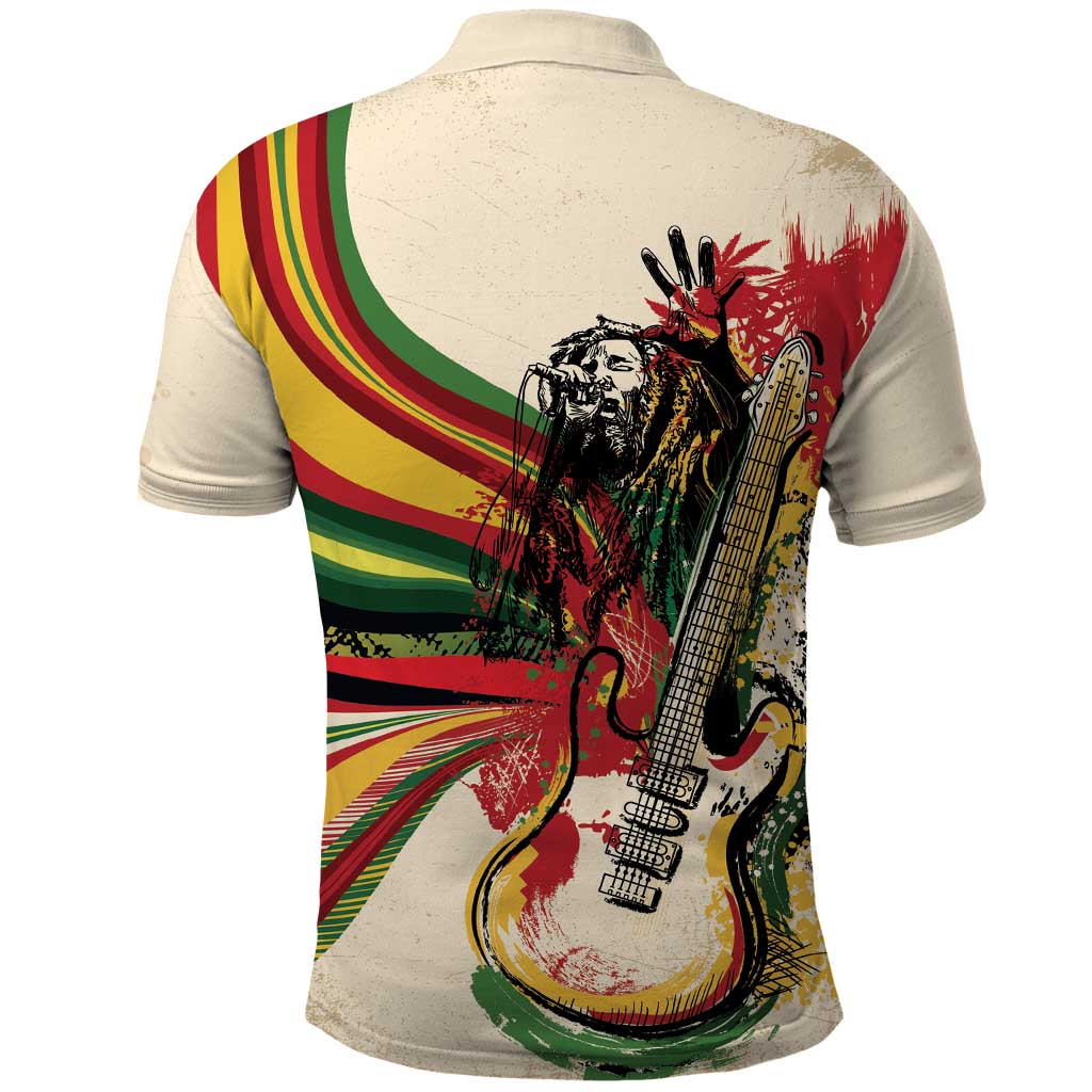Reggae Soul B.Marley Grungy Polo Shirt Get Up Stand Up - African Pride