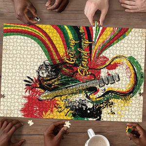 Reggae Soul B.Marley Grungy Puzzle Get Up Stand Up - African Pride