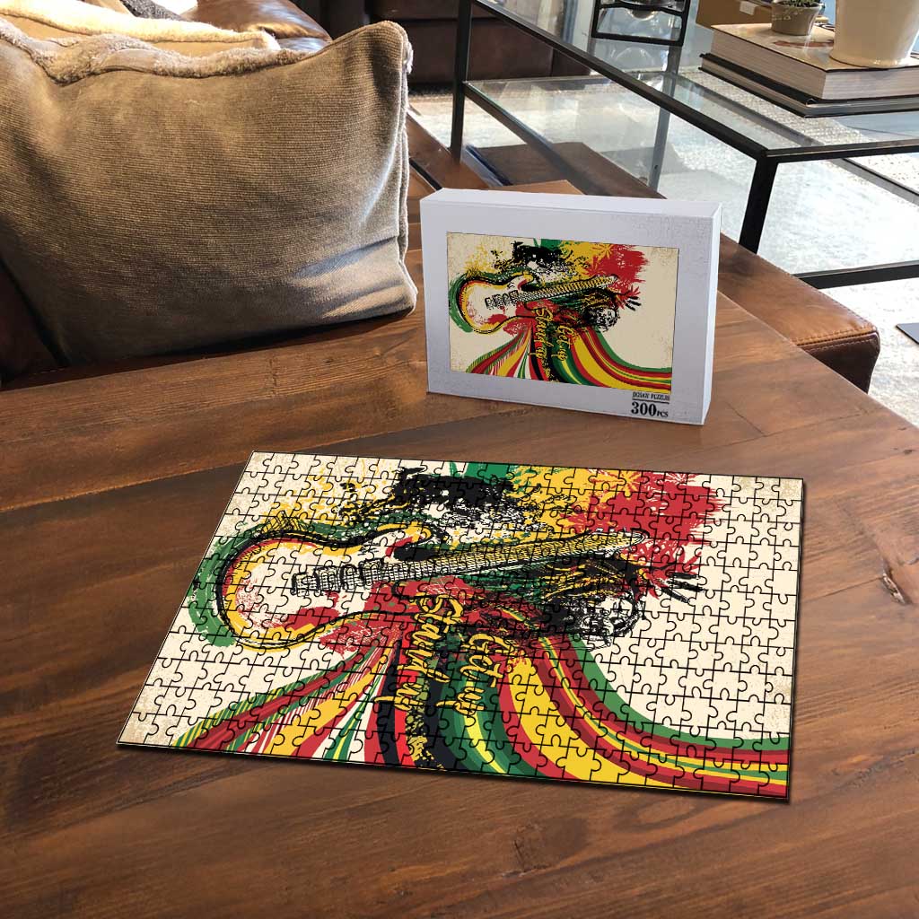 Reggae Soul B.Marley Grungy Puzzle Get Up Stand Up - African Pride