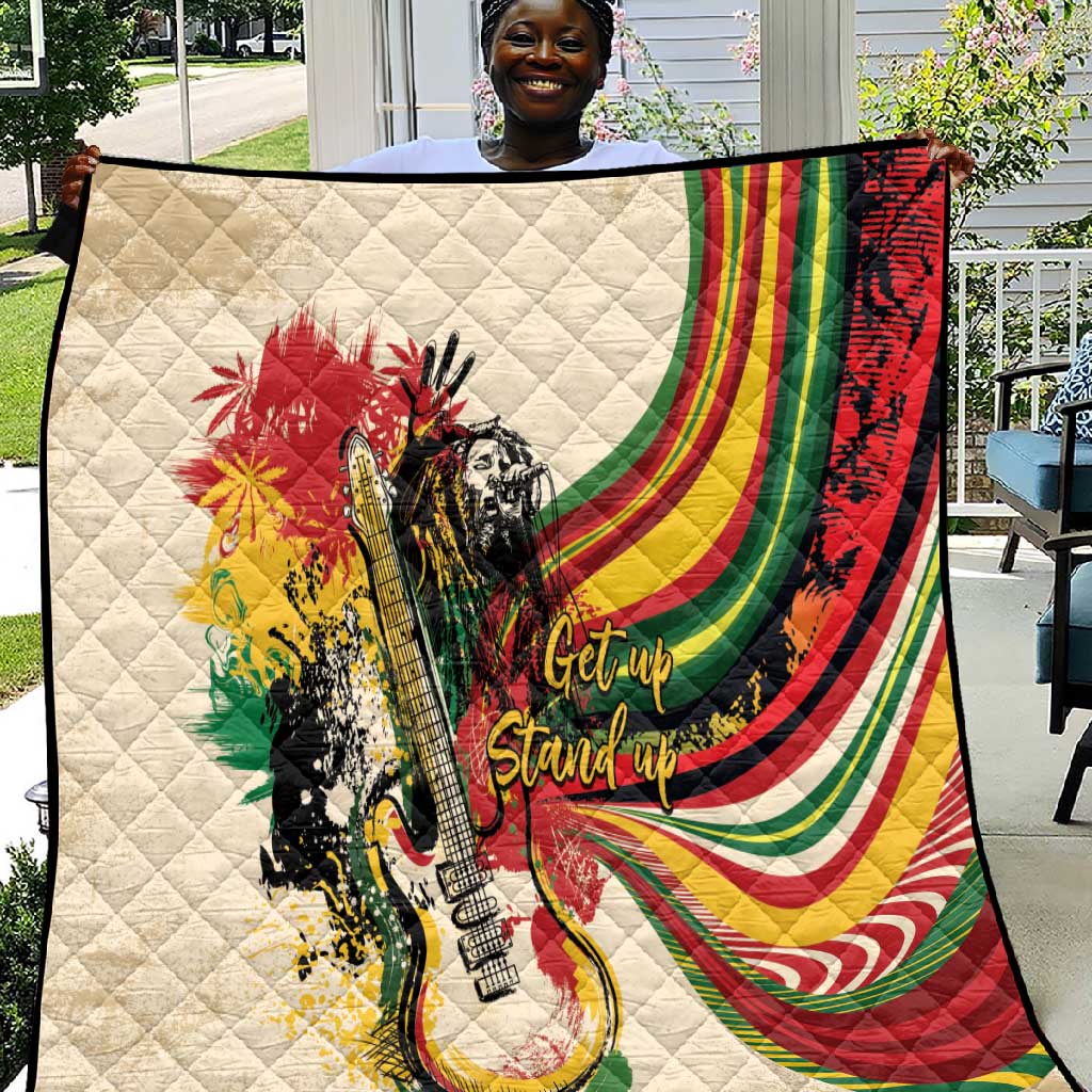 Reggae Soul B.Marley Grungy Quilt Get Up Stand Up - African Pride