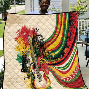 Reggae Soul B.Marley Grungy Quilt Get Up Stand Up - African Pride