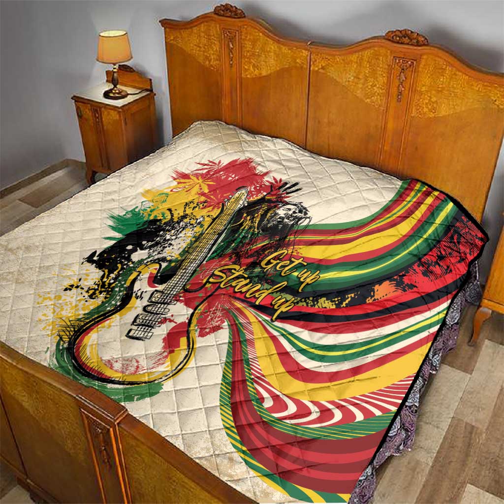 Reggae Soul B.Marley Grungy Quilt Get Up Stand Up - African Pride