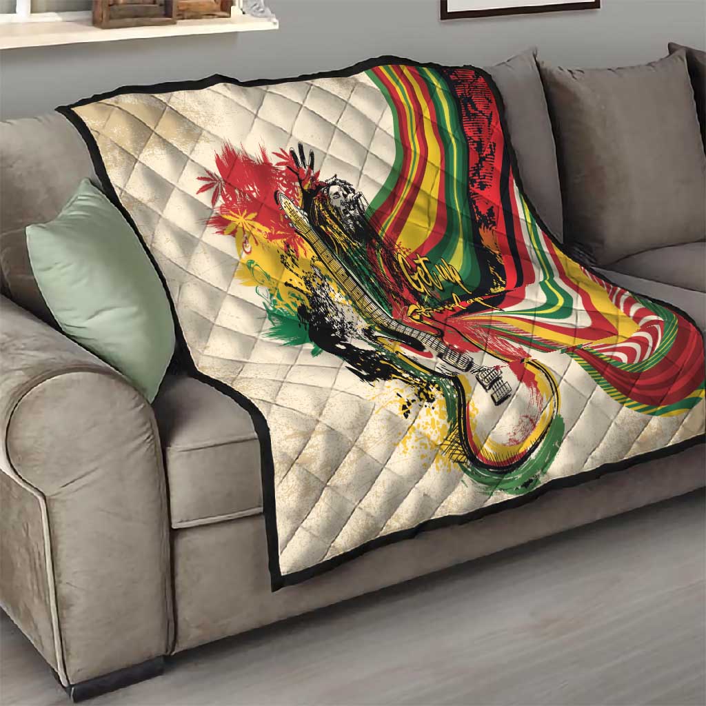 Reggae Soul B.Marley Grungy Quilt Get Up Stand Up - African Pride