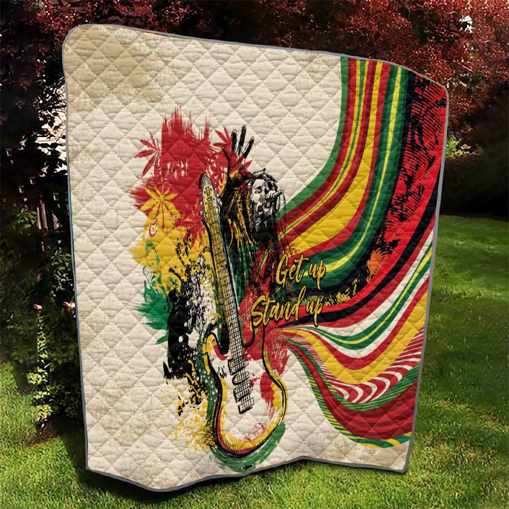 Reggae Soul B.Marley Grungy Quilt Get Up Stand Up - African Pride