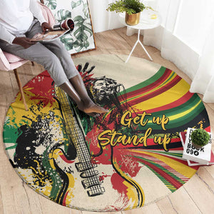 Reggae Soul B.Marley Grungy Round Carpet Get Up Stand Up - African Pride