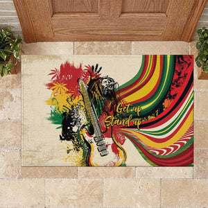 Reggae Soul B.Marley Grungy Rubber Doormat Get Up Stand Up - African Pride