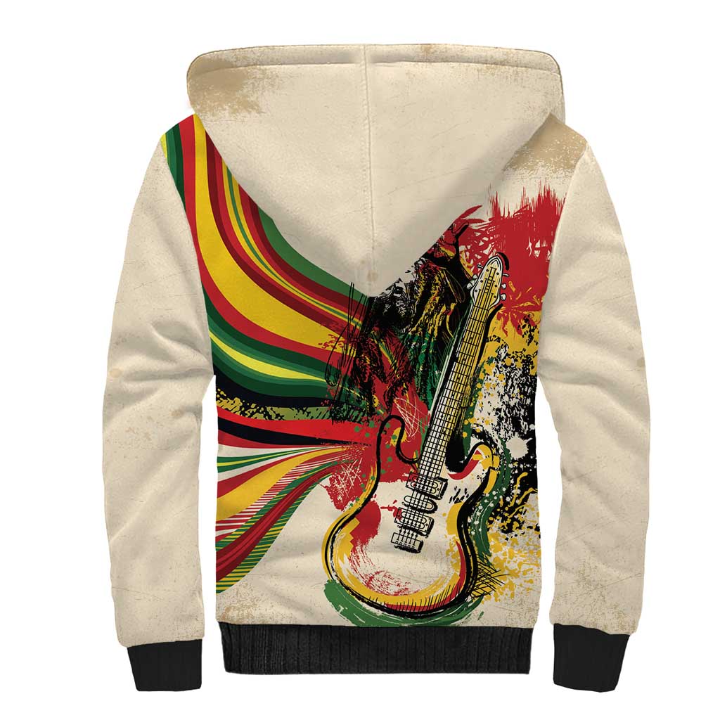 Reggae Soul B.Marley Grungy Sherpa Hoodie Get Up Stand Up - African Pride