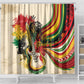 Reggae Soul B.Marley Grungy Shower Curtain Get Up Stand Up - African Pride