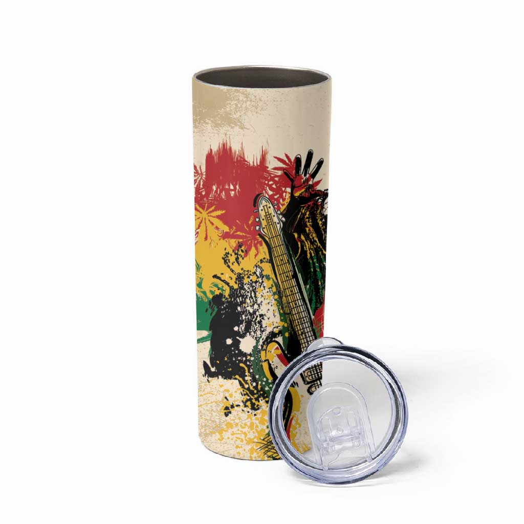 Reggae Soul B.Marley Grungy Skinny Tumbler Get Up Stand Up - African Pride