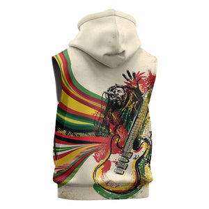 Reggae Soul B.Marley Grungy Sleeveless Hoodie Get Up Stand Up - African Pride